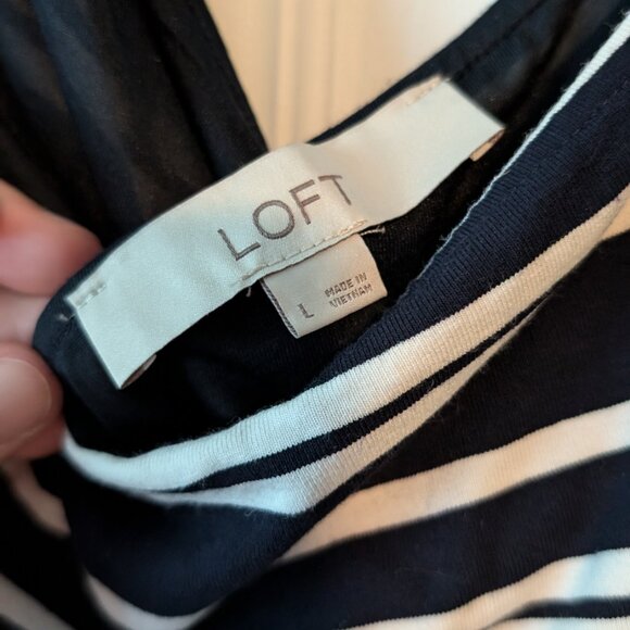Loft open back striped dress - Picture 2 of 3